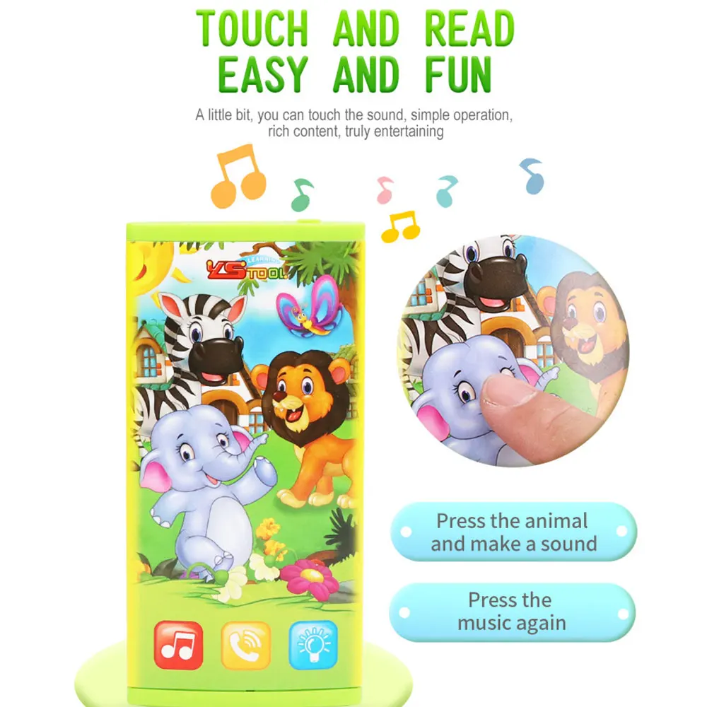 Double-Screen Touch Type Early Learning Phone Baby Learning Machine Study Teach Toy Interactive Learn Words Educational