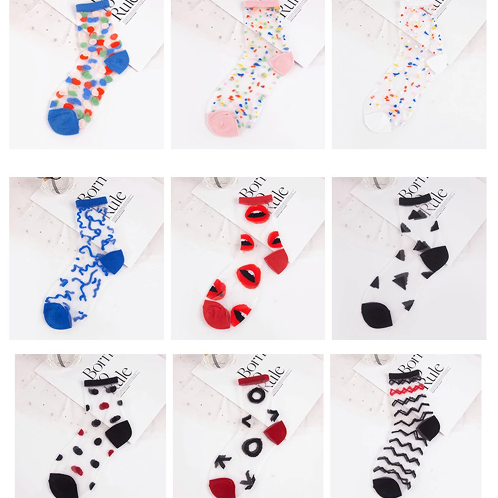 Chaussettes longues en résille pour femmes et filles, transparentes, mignonnes, fines, Harajuku, streetwear, maille, cool, fleur, mode estivale