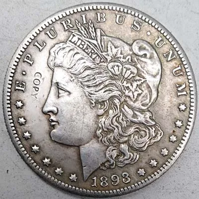 1893 Копия монет США 1878-1921 MORGAN DOLLAR коллекционные монеты - Цвет: 1893
