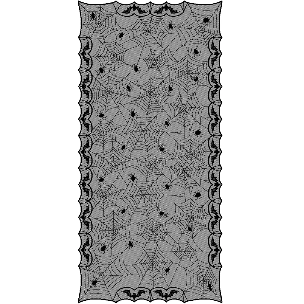 

Halloween Theme Black Web Table Cloth Festival Decorative Tablecloth Table Mesh Cover Decoration