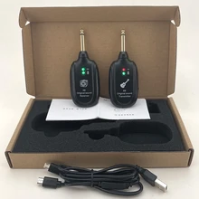 

M MBAT Wireless Guitar System Transmitter Receiver UHF 4 Channels Built-In Rechargeable A8 Transmitter for Electric Guitar Bass