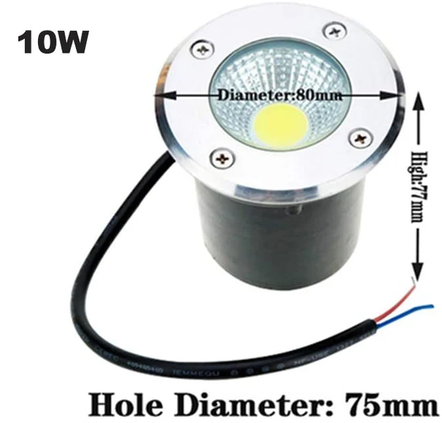 Waterproof 5W 10W 3W LED Underground Light Ground Garden Path Floor Lamp Outdoor Inground Buried Yard  Landscape 220v DC12v 10W