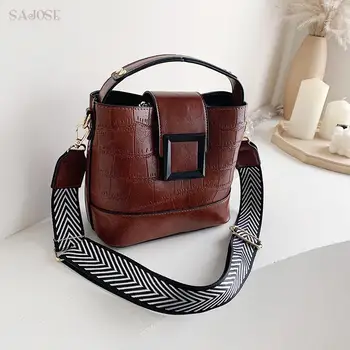 

New 2020 High quality famale women lady fashion lattice Stoneware bag Wild bags for women PU leather Casual shoulder Vintage