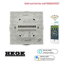 Цифровой сенсорный экран wifi термостат регулятор температуры контроллер для 2 труб охлаждения и отопления клапан 95-240VAC