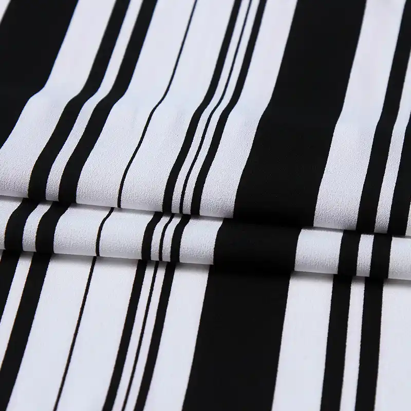 black and white vertical striped dress