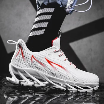 

New flying woven breathable running shoes sports shoes casual shoes street walking tide shoes men's blade shoes fire shoes
