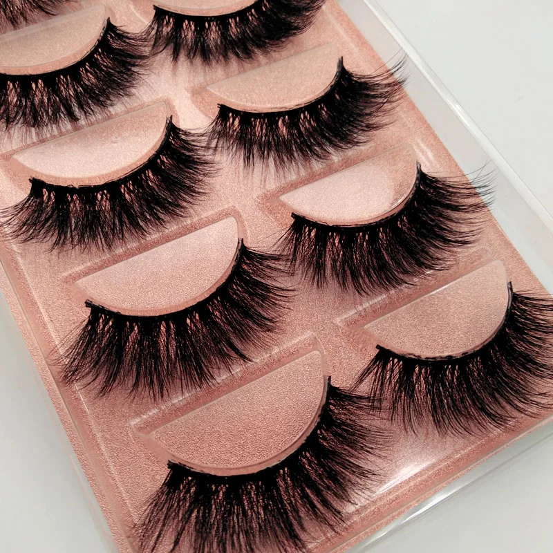 

New 5 pairs false eyelashes mink strip lashes hand made mink eyelashes dramatic false lashes maquillaje natural 3d lashes G907