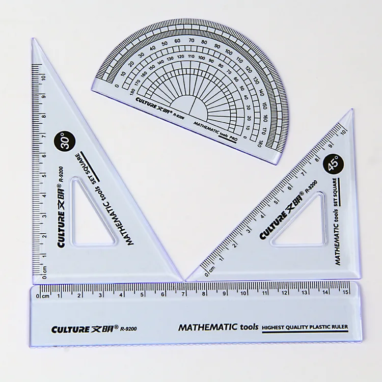 

Civilization Ruler Sets Students Exam Mapping Learning Utensils Set Square Ruler Protractor Set Students Ruler