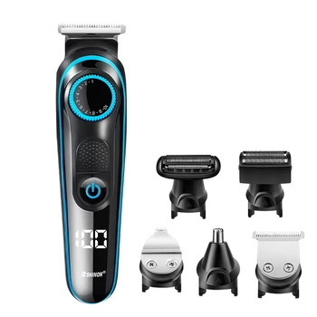 

2020 Rechargeable Electric Shaver Five Floating Heads Razors Hair Clipper Nose Ear Hair Trimmer Men Facial Cleaning Brush