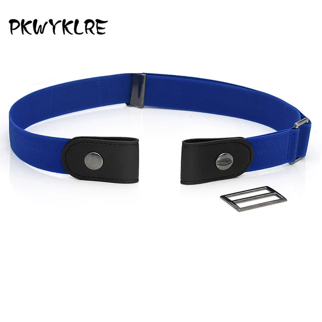 Buckle-Free Belt For Jean Pants,Dresses,No Buckle Stretch Elastic Waist Belt For Women/Men,No Bulge,No Hassle Waist Belt blue