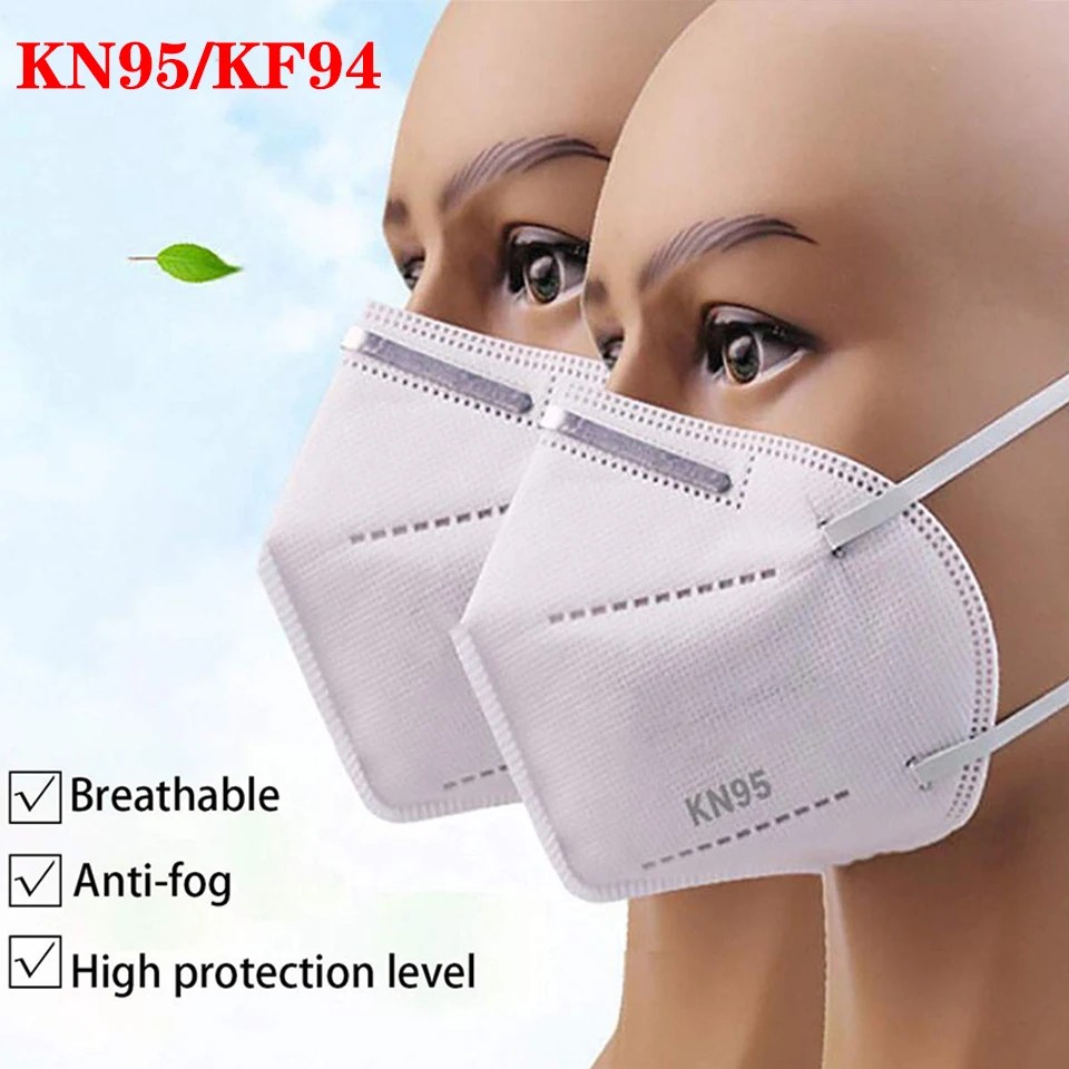 

N95 Mask KF94 Protective Mask Filter Dust Respirator Mask for Work FFP3 Half Masks Anti-fog PM2.5 4Ply Thickened Nonwoven Brand