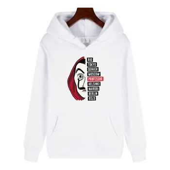 

Hot sale funny money robbery printing ladies children hoodies TV drama paper house Harajuku autumn sweatshirt fashion hip-hop wa