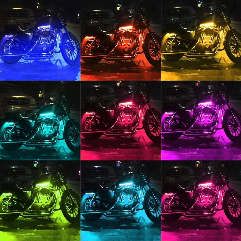 Светодиодная неоновая лента RGB для мотоцикла гибкая Водонепроницаемая