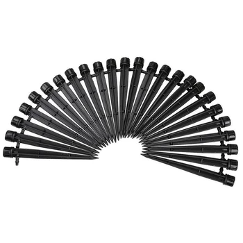 

50Pcs Adjustable Irrigation Drippers, Drip Emitters for 4/7mm Tube Pipe, 360 Degree Water Flow Drip Irrigation System