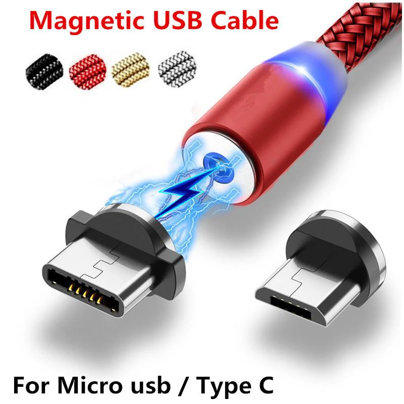 Магнитный USB кабель Type c для быстрой зарядки 1 м Huawei Y5 Y7 Y6 Prime 2018 Y9 2019 Honor 7A 7S 8S 8 9 10 Lite