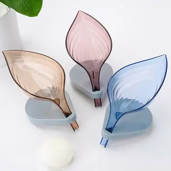 

Bathroom Decor Leaf Shape Hollow Soap Holder Drainage Storage Holder Container Bathroom Accessories