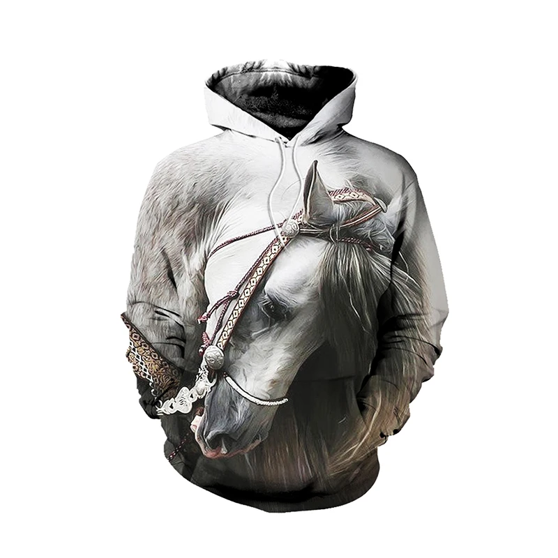 Новинка Весенняя Толстовка для мужчин и женщин толстовки с принтом Love Horse 3D
