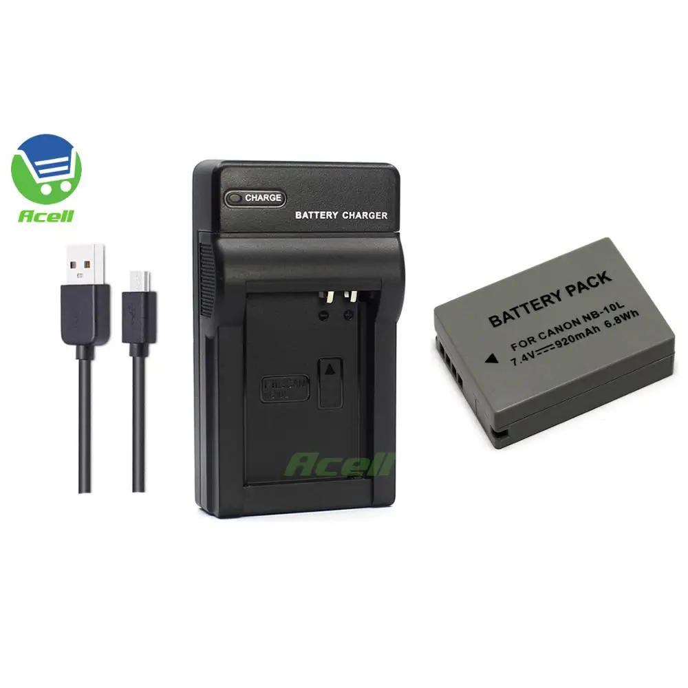 NB 10L аккумулятор + зарядное устройство USB для камеры Canon PowerShot G1X G3X G15 G16 SX40 SX50 SX60