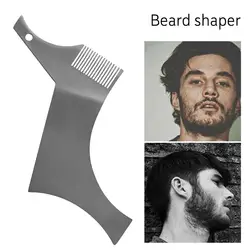 1pcs Stainless Steel Beard Modeling And Stencil Template Styling Sliver Comb Tool Premium Quality For Men Beard Shave Comb