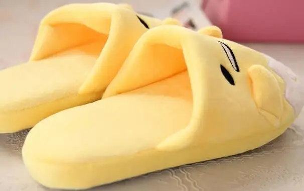 1 пара плюшевых тапочек с героями мультфильмов Gudetama Lazy Egg для взрослых Женская