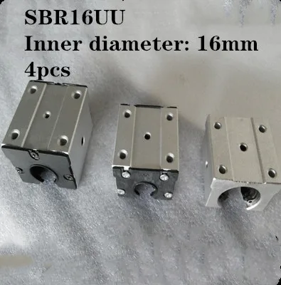 Tanio Darmowa wysyłka 4 sztuk SBR16UU blok aluminiowy
