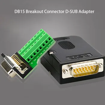 

DB15 Solderless Head Module 2 Rows of 15-Pin Rotary Terminal Terminals With Shell Port Adapter