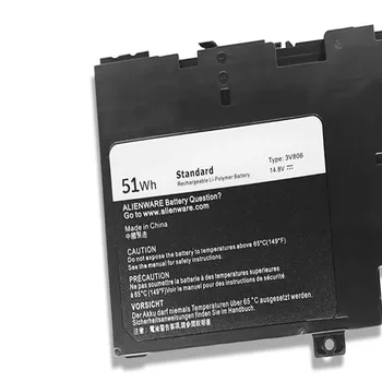 

Original 3V806 14.8V 51Wh 3160mAh battery for DELL ALIENWARE 13 N1WM4 laptop free shipping