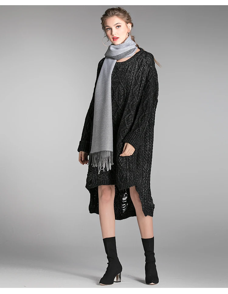 Scarf Winter Thick Warm Women Extra Long Warm Cashmere Pashmina Scarves Wraps Tassel Female