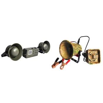 

2 Set Hunting Decoys Mp3 Bird Sound Loudspeaker - Built in 200 Bird Voices Camouflage & Built-In 110 Sounds Green