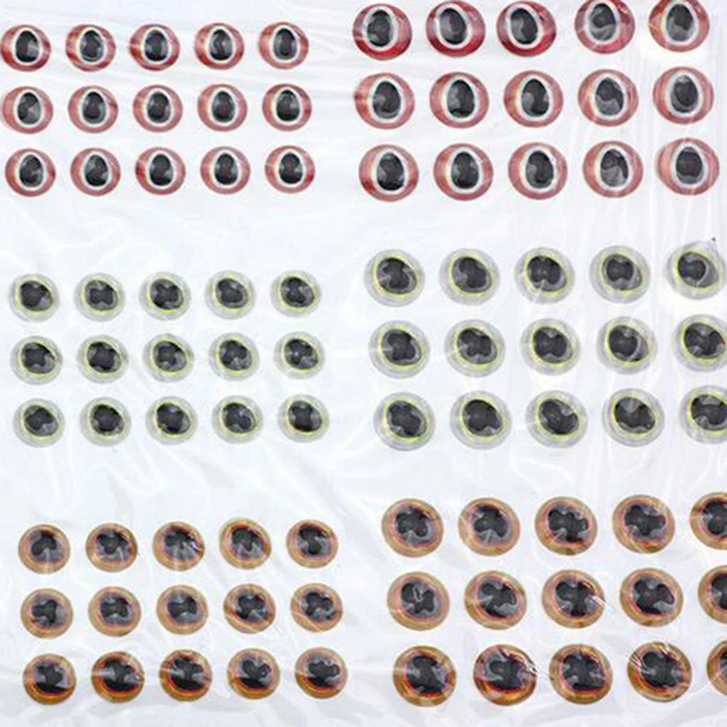 183pcs Fishing Lure Eyes 3D Holographic Eyes Fly Tying Jigs Crafts DIY Fly Fishing Accessories  5mm/4mm/3mm/2mm