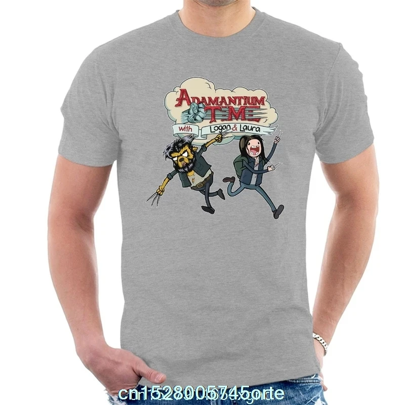 Забавная Футболка с принтом 2020 camiseta Logan Adventure Time Mashup Adamantium Мужская футболка