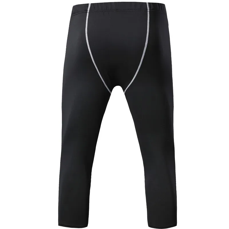 

Sports Fitness Pants Men Running Sports Tight Elasticity Quick Drying Pants Training Outdoor Basketball Base Capri Pants