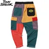 Hanche hanche pantalon Vintage couleur bloc Patchwork velours côtelé Cargo Harem pantalon Streetwear Harajuku survêtement pantalon de survêtement coton pantalon 2022 ► Photo 3/6