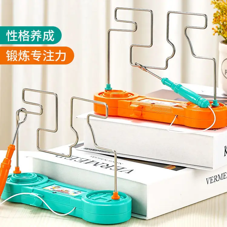Children's concentration training toys Firewire impact electronic track Electromagnetic electric bump maze Hand-eye coordination