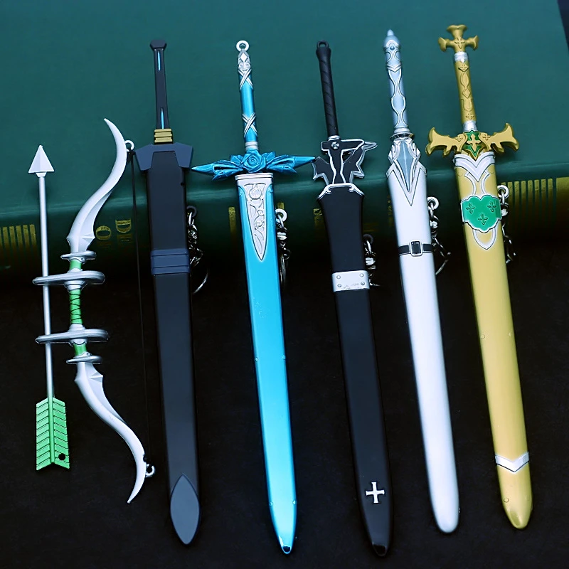 22cm Anime Art Online Kirito Yuuki Asuna Dark Repulser Weapon Modelo de espada de Sao Sword juguetes colección de llaveros para regalo|Espadas de juguete| - AliExpress