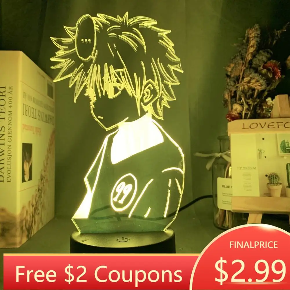 

Gon and Killua Figure 3d Night Light Anime Hunter X Hunter light for Kid Bedroom Decor Lighting Child Gift HxH Lamp Bedside