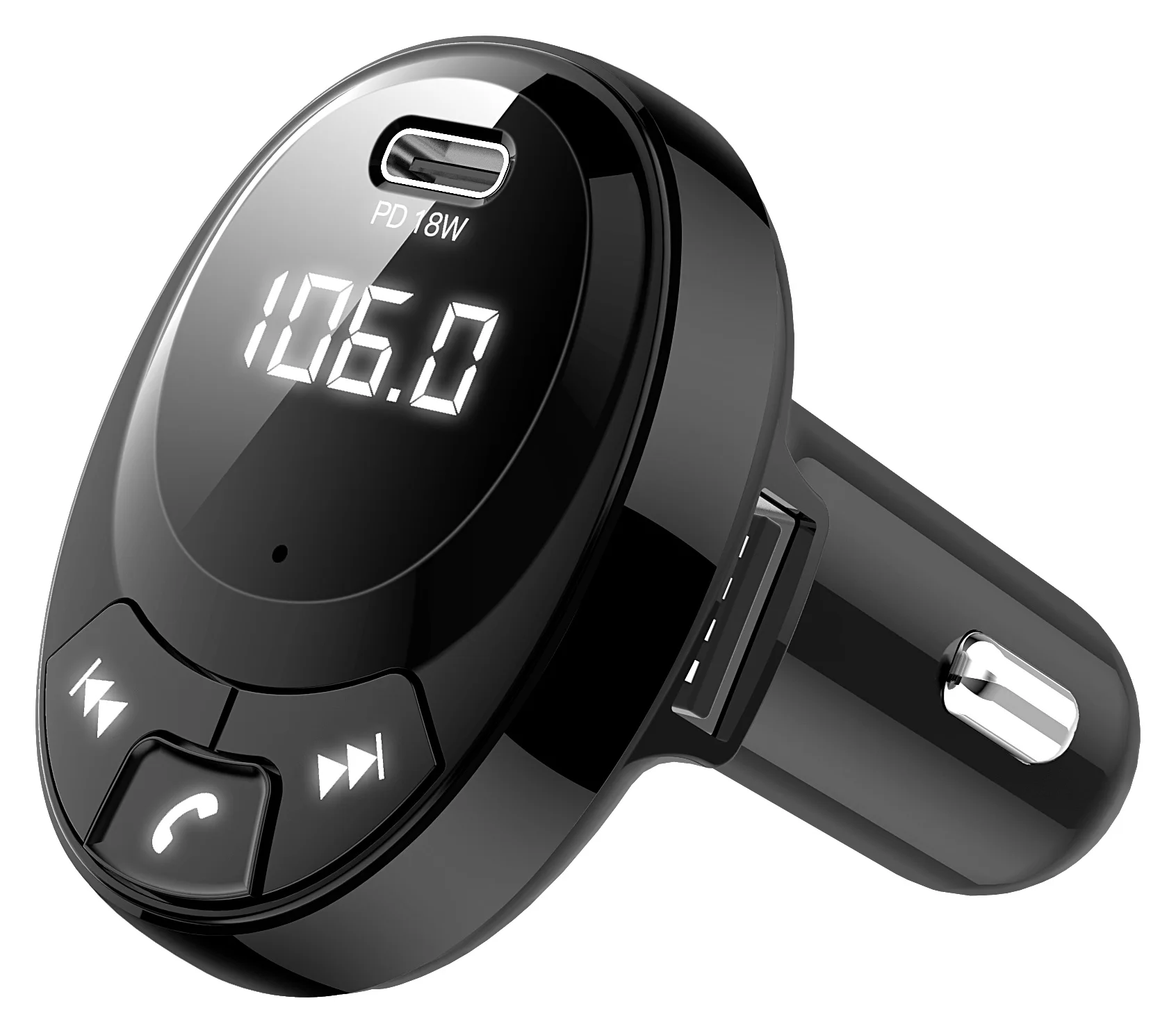 LCAV BT09 Bluetooth MP3-плеер fm-передатчик автомобильное зарядное устройство Тип C 18 Вт