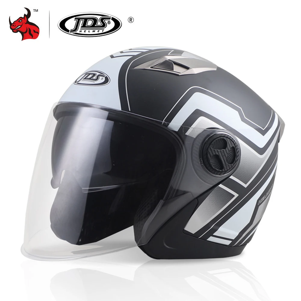 

NENKI Motorcycle Helmet Dual Lens Scooter Moto Helmet ABS Electric Bicycle Helmet Men Women Summer Scooter Motorbike Helmet