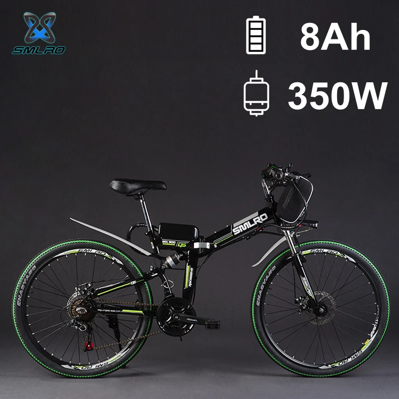 V 350 W/500 W/8/12.5ah литий Батарея электрического велосипеда, складной электрический велосипед горный велосипед Mtb горный велосипед(тип E - Цвет: 8A 350W BLACK S