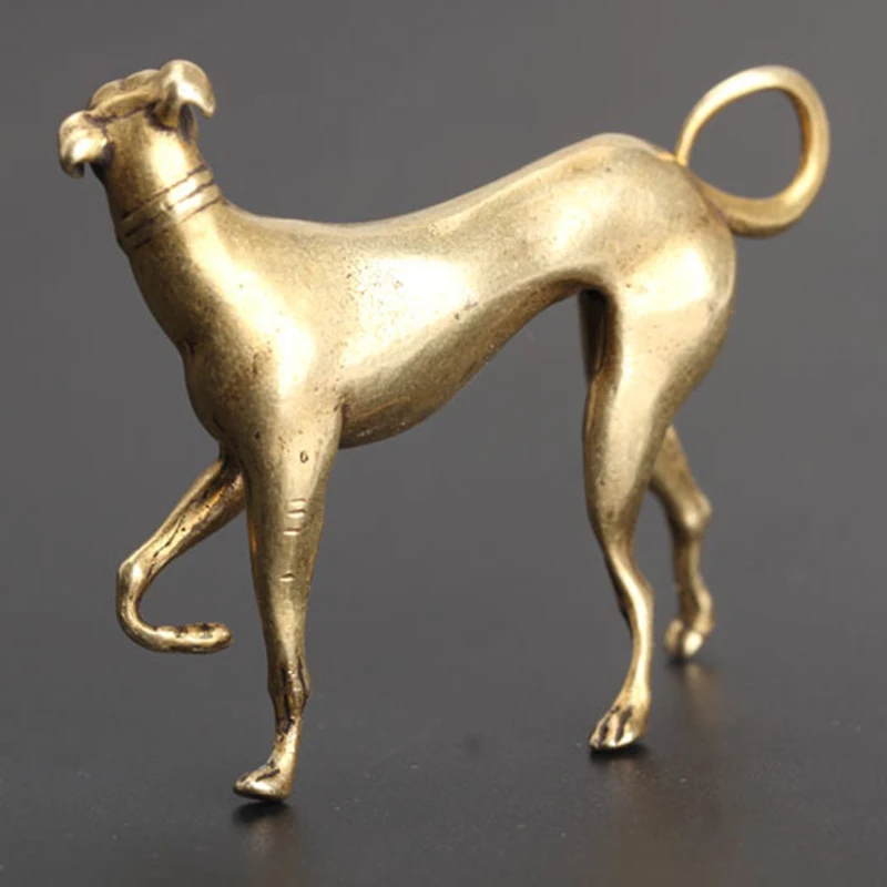 Solid Brass Loyal Dog Desk Ornaments Vintage Copper Animal Miniatures Figurines Decorations Gifts Home Decor Crafts Accessories ornament crafts miniature figurines resin ornaments miniature ornament resin crafts dog statue ornament