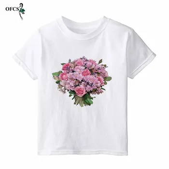 

Hot! Summer Kids Boys T Shirt 3D Print Flowers Short Sleeve Baby Girls T-Shirts Cotton Children's O-Neck Tee Tops Boy Clothes 8T