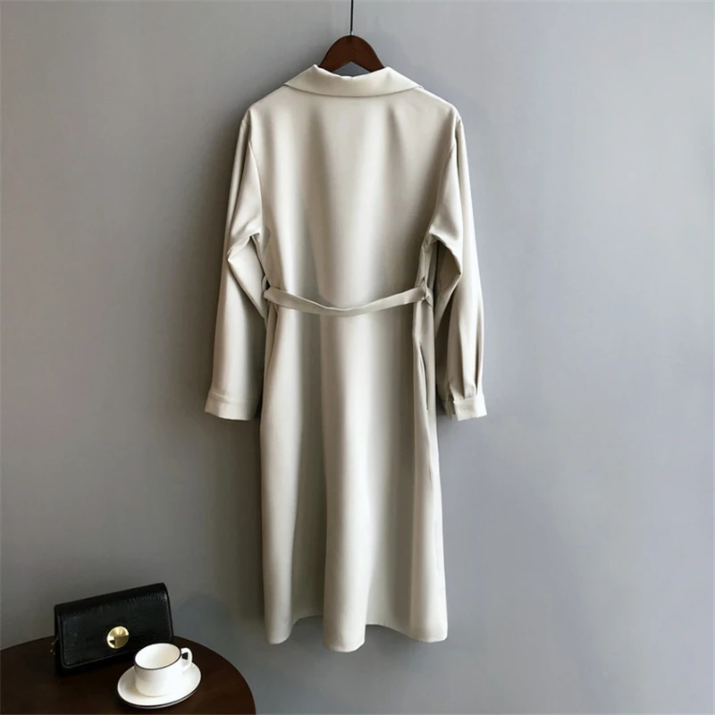 6 Women`s Coat Chiffon Dress Maternity Spring Autumn Lapel Long  Shirt Skirt Women Waist Slimming Coat Pregnancy Clothes