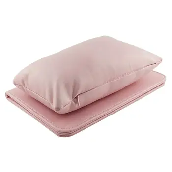 

2PCS Portable Hand Rest Pillow Comfortable Washable Nail Art Salon Wrist Cushion Foldable Mat Manicure Accessories Pink Brown