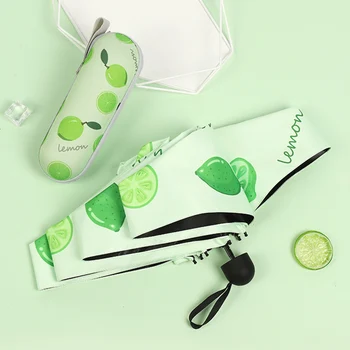 

Ultra Lights and Small Mini Umbrella with Cute Capsule Case 5 Folding Compact Pocket Umbrella J2Y