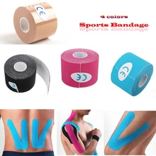 Спортивная кинезиологическая лента Спортивная восстанавливающая повязка хлопок водонепроницаемый Бег колено фитнес Теннис Футбол мышцы наклейка протектор