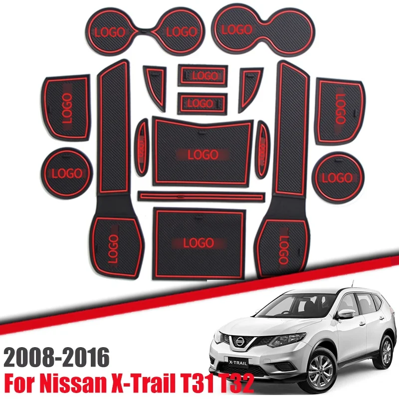 Прокладка для ворот Nissan X Trail 2008 2016 T31 T32 коврик межкомнатных дверей автомобильные держатели чашек