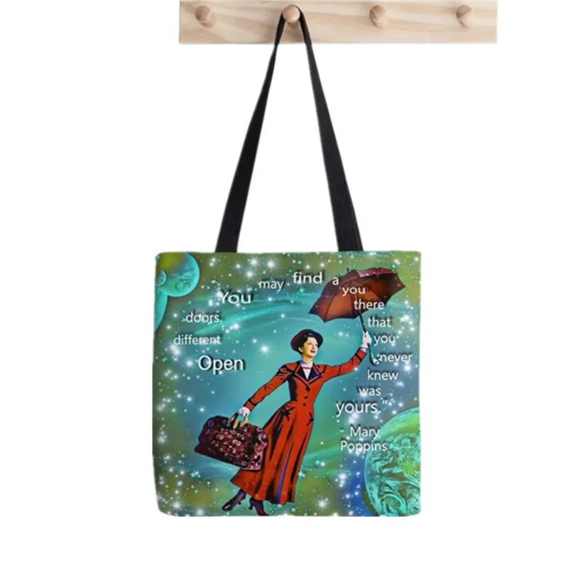 2021 Shopper Mary Poppins Tote Bag Printed Tote Bag women Harajuku shopper handbag girl Shoulder shopping bag Lady Canvas Bag