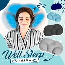 Almohada 3D para dormir bien, cojín creativo para dormir profundamente en el cuello, Micro Airball, súper suave, alivio de presión, Textiles para el hogar