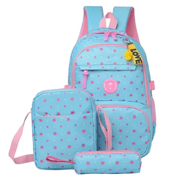 

3pcs/sets High Quality School Bag Fashion School Backpack for Teenagers Girls schoolbags kid backpacks mochila escolar