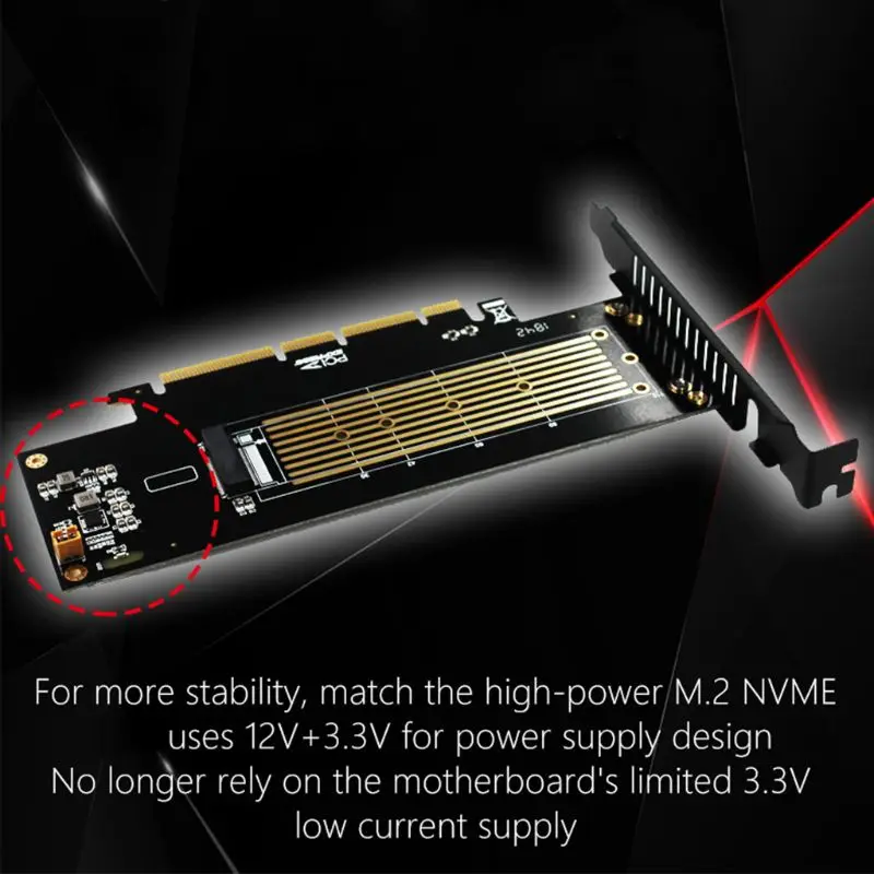 M.2 NVMe SSD для PCIe карты расширения M ключ PCIE 3,0X4X16 2230-22110 адаптер